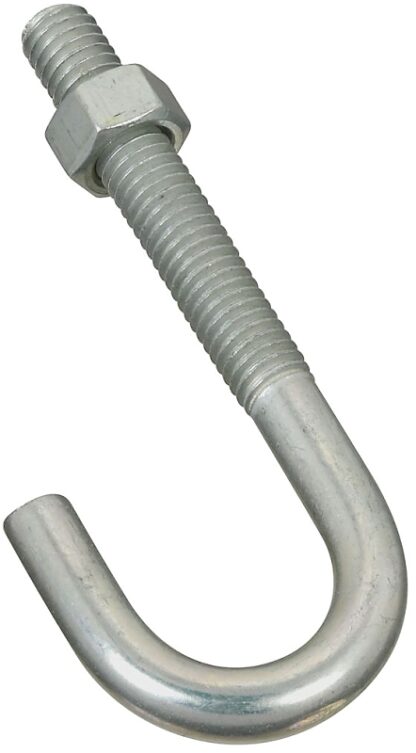 National Hardware 2195BC Series N232-942 J-Bolt, 3/8-16 Thread, 2-1/4 in L Thread, 3-3/4 in L, 225 lb Working Load, Zinc Sells in Quantity of 10