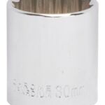 Vulcan MT6534184 Drive Socket, 30 mm Socket, 1/2 in Drive, 12-Point, Chrome Vanadium Steel, Chrome