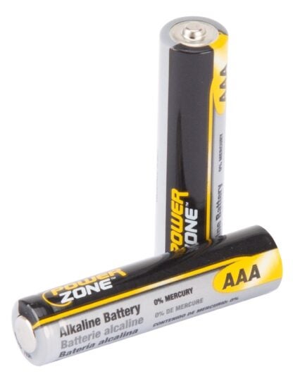 PowerZone LR03-8P-DB Battery, 1.5 V Battery, AAA Battery, Zinc, Manganese Dioxide, and Potassium Hydroxide Sells in Quantity of 12