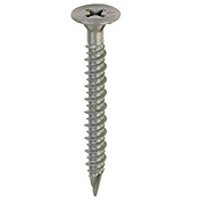 Rock-On 23301C Screw, 1-1/4 in L, High-Low, Serrated Thread, Flat Head, Star Drive, Type S Point, Steel, Climacoat