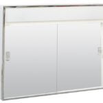 Zenith 701L Medicine Cabinet with Incandescent Light, 23-3/8 in OAW, 5-1/2 in OAD, 18-1/8 in OAH, Steel, White, Chrome