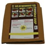 Dize Weathermaster CA0608D Tarpaulin, 8 ft L, 6 ft W, Canvas, Tan