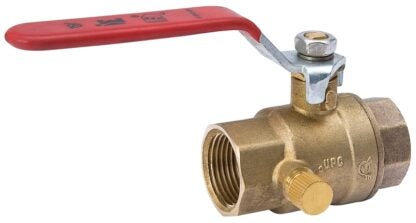 Southland 107-753NL Ball Valve, 1/2 in Connection, FPT x FPT, 500 psi Pressure, Brass Body