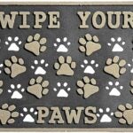 Simple Spaces 08ABSHE-55 Door Mat, 30 in L, 18 in W, Paw Imprint Pattern, Polyester Surface