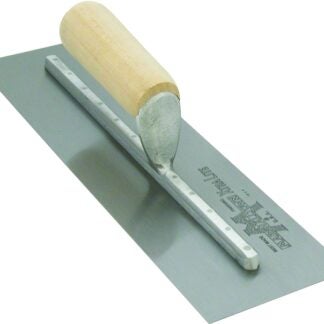 Marshalltown MX64 Finishing Trowel, 14 in L Blade, 4 in W Blade, Spring Steel Blade, Straight Handle, Wood Handle