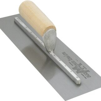 Marshalltown MX57 Finishing Trowel, 14 in L Blade, 3 in W Blade, Spring Steel Blade, Straight Handle, Wood Handle