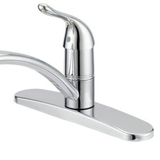 Boston Harbor 67534-1001 Kitchen Faucet, 1.8 gpm, 1-Faucet Handle, 4-Faucet Hole, Metal/Plastic, Chrome Plated