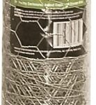 Jackson Wire 12 01 18 16 Poultry Hex Netting, 25 ft L, 24 in W, 20 Gauge, Hexagonal Mesh, 1 in Mesh, Galvanized