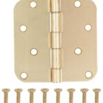 ProSource 20348US4 Door Hinge, Steel, Satin Brass, Loose Pin, 180 deg Range of Motion, Screw Mounting