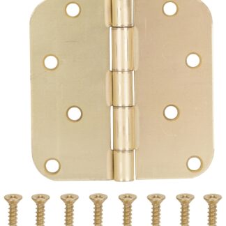 ProSource 20348US4 Door Hinge, Steel, Satin Brass, Loose Pin, 180 deg Range of Motion, Screw Mounting