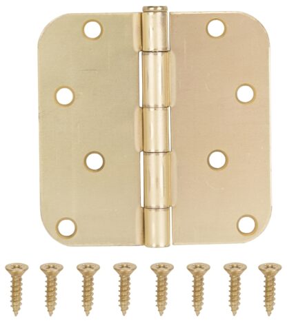 ProSource 20348US4 Door Hinge, Steel, Satin Brass, Loose Pin, 180 deg Range of Motion, Screw Mounting