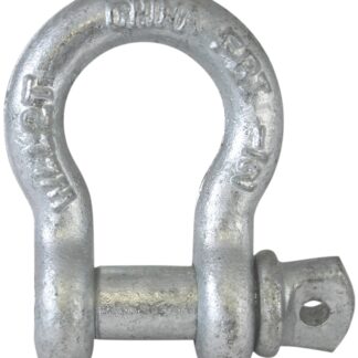 Fehr 1/4IN Anchor Shackle, 1/4 in Trade, 0.33 ton Working Load, Commercial Grade, Steel, Galvanized