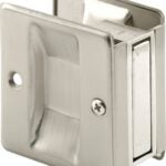 Prime-Line N 7238 Pocket Door Pull, 1-3/8 in W, 2-1/2 in D, 2-3/4 in H, Brass, Satin Nickel