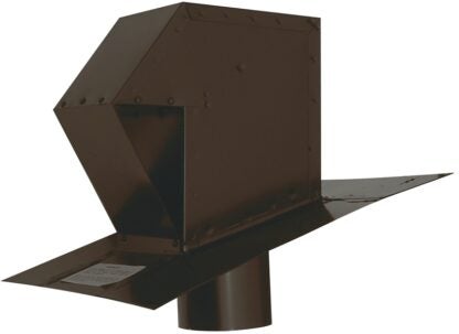 Ventilation Maximum CT-4-B Sloped Roof Ventilator, 5-1/4 in OAW, Galvanized Steel, Brown, Powder-Coated