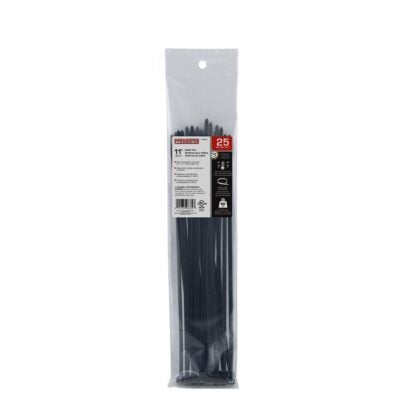 ProSource CV280W-253L Cable Tie, 70 mm Max Bundle Dia, Self-Lock Locking, Nylon, Black