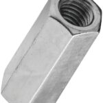 Stanley Hardware 4003 Series N182-691 Coupling Nut, UNC Thread, 7/16-14 Thread, Steel, Zinc