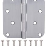 ProSource 20348SCX Door Hinge, Steel, Satin Chrome, Loose Pin, 180 deg Range of Motion, Screw Mounting