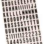 Hy-Ko MM-6 Packaged Number and Letter Set, 3/4 in H Character, Black Character, White Background, Vinyl Sells in Quantity of 10