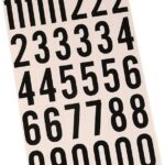 Hy-Ko MM-7N Packaged Number Set, 1-3/4 in H Character, Black Character, White Background, Vinyl