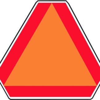 Hy-Ko TA-1 Highway Sign, Rectangular, Orange Legend, Red Background, Aluminum, 16 in W x 14 in H Dimensions