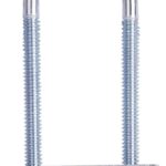 ProSource LR343 U-Bolt, 1/4 in Thread, 2-3/4 in L Thread, Steel, Zinc Sells in Quantity of 10