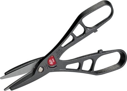 Malco Andy Snip MC12N Combination Snip, 12 in OAL, 3 in L Cut, J-Channel Cut, Steel Blade, Loop Handle, Charcoal Handle