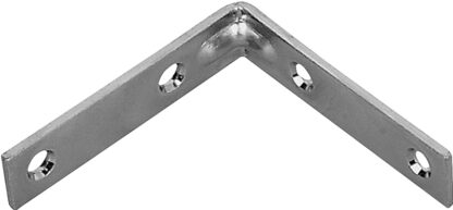 ProSource CB-Z025-013L Corner Brace, 2-1/2 in L, 2-1/2 in W, 5/8 in H, Steel, Zinc-Plated, 2 mm Thick Material Sells in Quantity of 25