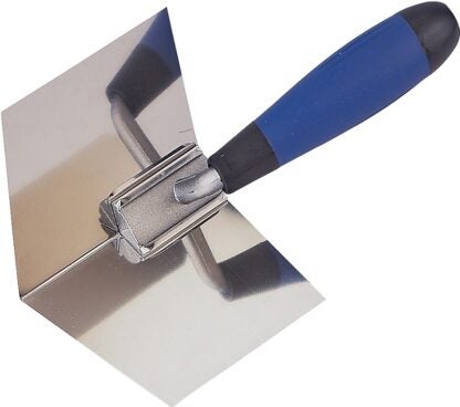 Vulcan 16460-ESH3L Drywall Corner Trowel, 3.5 in W Blade, 4.25 in L Blade, Ergonomic Soft Handle, PP/TPR Handle