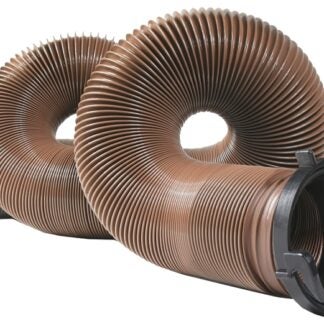 Camco USA 39691 Sewer Hose, 15 ft Extended, 27 in Compressed L, HTS Vinyl, Brown