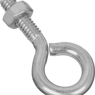 National Hardware N221-085 Eye Bolt, 1/4-20 Thread, 0.87 in L Thread, 0.56 in ID Dia Eye, 1.02 in L Shank, Steel, Zinc Sells in Quantity of 20