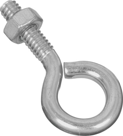 National Hardware N221-085 Eye Bolt, 1/4-20 Thread, 0.87 in L Thread, 0.56 in ID Dia Eye, 1.02 in L Shank, Steel, Zinc Sells in Quantity of 20