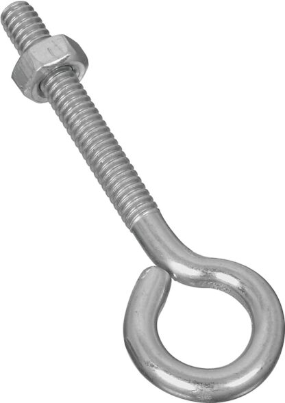 National Hardware N221-119 Eye Bolt, 1/4-20 Thread, 1-3/4 in L Thread, 0.56 in ID Dia Eye, 2.02 in L Shank, Steel, Zinc Sells in Quantity of 20