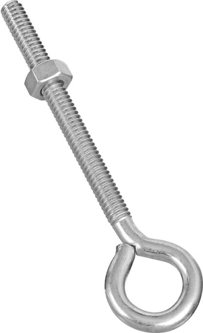 National Hardware N221-127 Eye Bolt, 1/4-20 Thread, 2-3/4 in L Thread, 0.56 in ID Dia Eye, 3.02 in L Shank, Steel, Zinc Sells in Quantity of 20