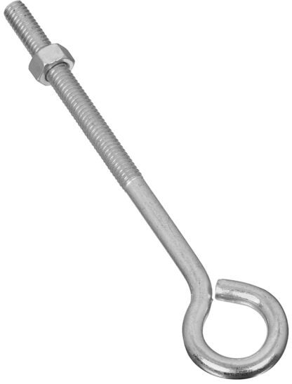 National Hardware N221-242 Eye Bolt, 5/16-18 Thread, 3 in L Thread, 3/4 in ID Dia Eye, 4.72 in L Shank, Steel, Zinc Sells in Quantity of 10