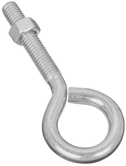 National Hardware N221-267 Eye Bolt, 3/8-16 Thread, 2 in L Thread, 1 in ID Dia Eye, 2.35 in L Shank, 160 lb Working Load Sells in Quantity of 10