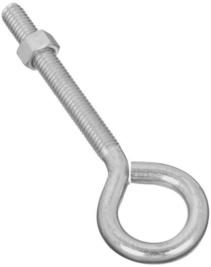 National Hardware N221-275 Heavy-Duty Eye Bolt, 3/8-16 Thread, 3 in L Thread, 1 in ID Dia Eye, 3.35 in L Shank, Steel Sells in Quantity of 10