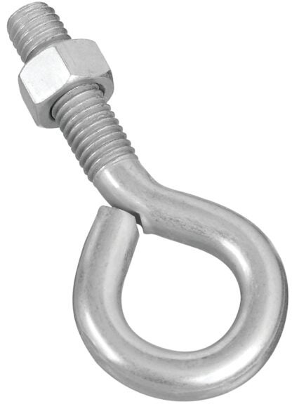 National Hardware N221-309 Eye Bolt, 1/2-13 Thread, 1-3/4 in L Thread, 1 in ID Dia Eye, 2.14 in L Shank, Steel, Zinc Sells in Quantity of 10