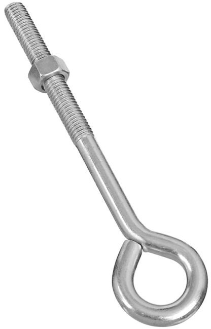 National Hardware N221-325 Eye Bolt, 1/2-13 Thread, 3-3/4 in L Thread, 1 in ID Dia Eye, 6.14 in L Shank, Steel, Zinc Sells in Quantity of 10