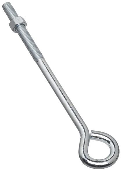 National Hardware N221-333 Eye Bolt, 1/2-13 Thread, 3-3/4 in L Thread, 1 in ID Dia Eye, 8.14 in L Shank, Steel, Zinc Sells in Quantity of 10