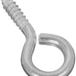 National Hardware N220-434 Screw Eye, #2 Thread, 1.12 in L Thread, 2.62 in OAL, 115 lb Working Load, Steel, Zinc Sells in Quantity of 20