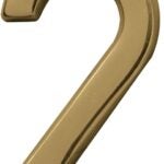 Hy-Ko Prestige Series BR-42PB/2 House Number, Character: 2, 4 in H Character, Brass Character, Brass Sells in Quantity of 3