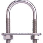 ProSource LR357 U-Bolt, 1/4 in Thread, 1-1/4 in L Thread, Stainless Steel, Stainless Steel Sells in Quantity of 10