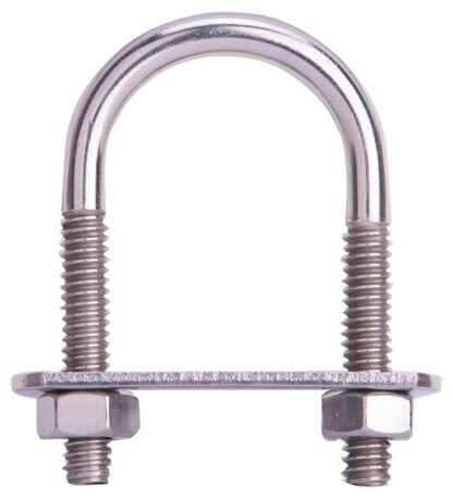 ProSource LR357 U-Bolt, 1/4 in Thread, 1-1/4 in L Thread, Stainless Steel, Stainless Steel Sells in Quantity of 10