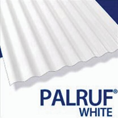 Palruf 101339 Corrugated Roofing Panel, 12 ft L, 26 in W, PVC, White Sells in Quantity of 10