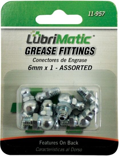 LubriMatic 11-957 Grease Fitting Assortment, M6 x 1