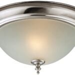 Boston Harbor F51WH02-1005-BN Two Light Flush Mount Ceiling Fixture, 120 V, 60 W, 2-Lamp, A19 or CFL Lamp