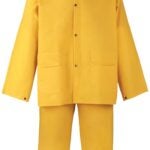 Diamondback SRS3/111-XXL Rain Suit, 2XL, 31 in Inseam, Polyester/PVC, Yellow, Comfortable Corduroy Collar