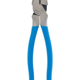 Channellock 368 Lineman's Plier, 8.38 in OAL, 0.6 in Cutting Capacity, 0.33 in Jaw Opening, Blue Handle, 1.12 in W Jaw