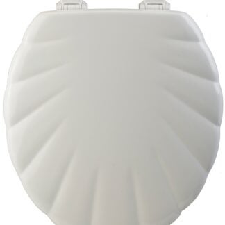 Mayfair 22EC-000 Toilet Seat, Round, Wood, White, Twist Hinge