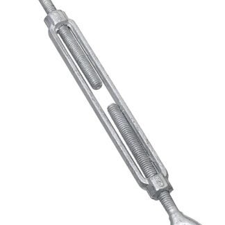 National Hardware 3270BC Series N177-394 Turnbuckle, 1040 lb Working Load, 3/8 in Thread, Eye, Eye, 6 in L Take-Up